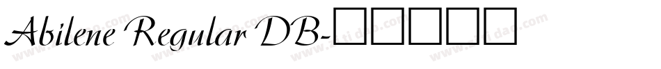 Abilene Regular DB字体转换